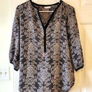 Black and gray blouse